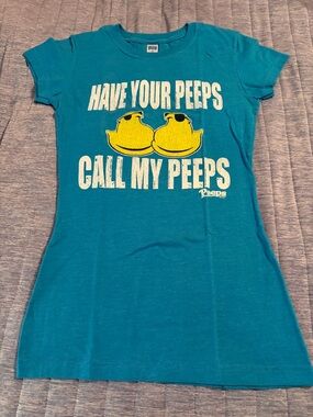 Peeps Teal Graphic Tee - Have Your Peeps Call My Peeps